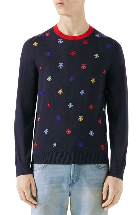 gucci sweaters women|Gucci bee embroidered sweater.